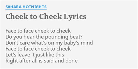 sahara hotnights cheek to cheek lyrics